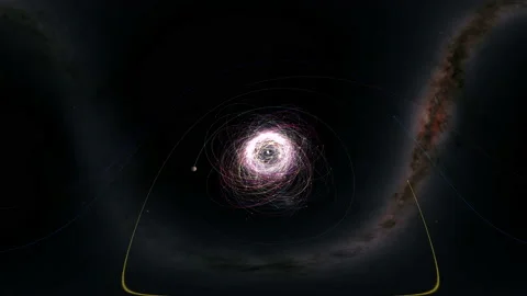 2 billion stars, Solar System objects and extragalactic sources Stock Footage 233699406