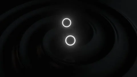 2 Black Hole System Gravity Field Stock-Footage 348509328