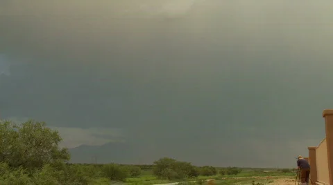 2 Bolts of lightning strike the ground. Stock Footage 504497