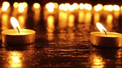 2 Candles Background Stock Footage 12474129