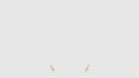 2 characters hands dancing. Isolated background. Stock Footage 276623437