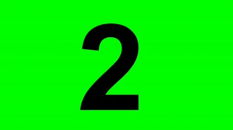 "2" Chromakey Green Screen Animated Fire Snow Water Explosion Lettering Stock Footage 132959