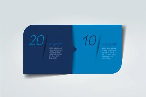 2 Circle connected 3D infographic. Two labels. Vector template. Stock Illustration