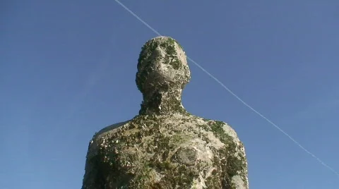 2 clips of Anthony Gormley's Another Place Video stock 66111