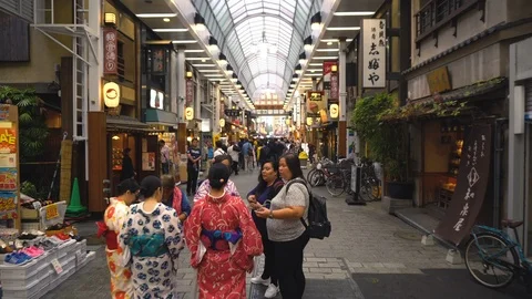 2 Clips - Casually Walking Through Famous Nakamise Shopping Street in Asakusa Stock Footage 98386718
