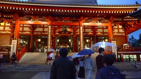 2 Clips of Smooth Gimbal Walking in Senso Ji Temple in Asakusa, Tokyo, Japan - Stock Footage 98482834
