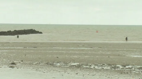 2 Cockel Pickers Herne Bay Kent Stock Footage 600954