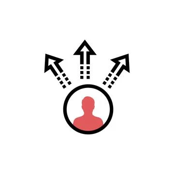 2 color Decision Making concept vector icon. isolated two color Decision Maki Stock Illustration