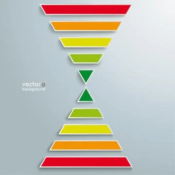 2 colored pyramids Stock Illustration