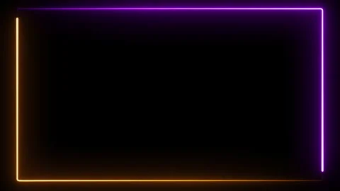 2 colors neon frame Video stock 232215544