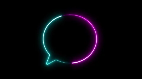 2 colors neon speech bubble 스톡 동영상 244377243