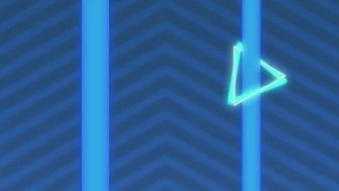 2 columns with triangles rotating around them that move upwards on an abstract Video stock 127363288