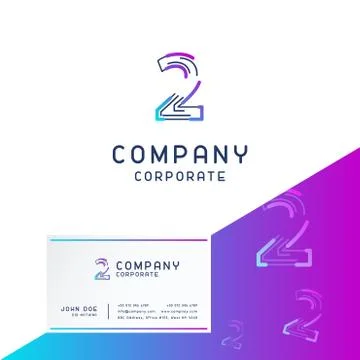 2 company logo design vector Stock Illustration