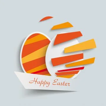 2 cutting easter eggs Stock Illustration