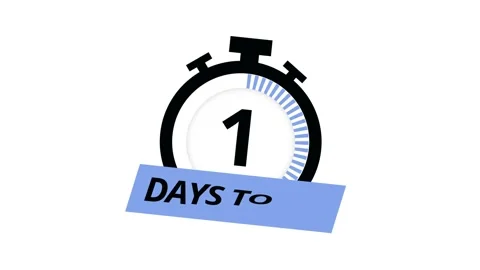 2 Days to go. Countdown timer. Clock icon. Time icon. Count time sale. Stock Footage 151532428