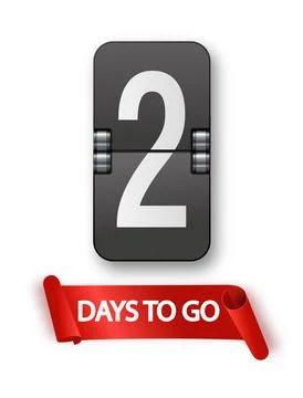 2 days to go icon set. Countdown of days remaining. Offer timer sticker limited Stock-Illustration