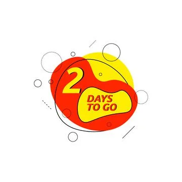 2 days to go last countdown Stock Illustration