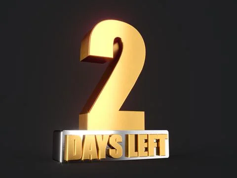 2 days left Design template Countdown left Stock Photos