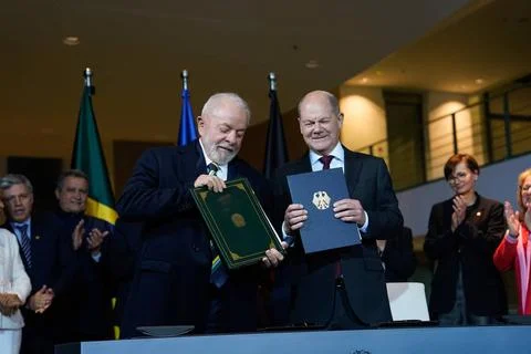  2. Deutsch-Brasilianischen Regierungskonsultationen, Unterzeichnung 2. De... Stock Photos
