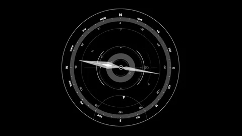 2 different colored compass Headup Displays Stock Footage 83416571