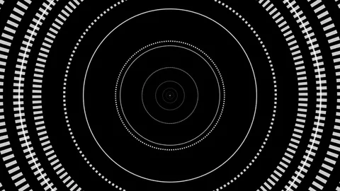 2 different short dial Interfaces - spinning circles Stock Footage 83383815