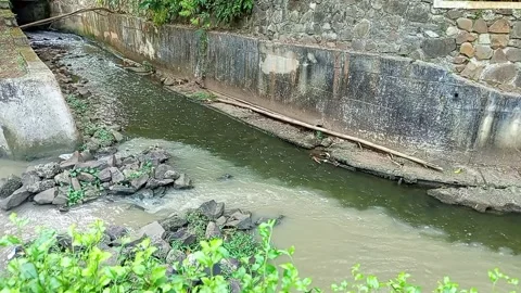 2 Different streams of water namely clear and turbid Stock Footage 289627393