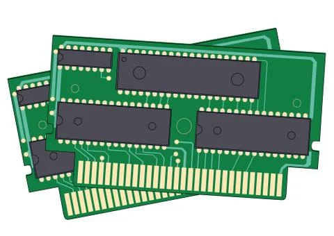 2 digital memory devices Illustrazione stock