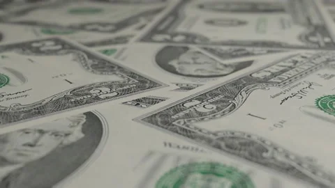 2 dollar bills background. Many banknotes. Finance. Stock Footage 171458239