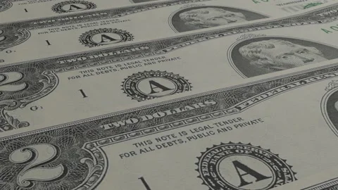 2 dollar bills background. Many banknotes. Finance. Business concept. Stock Footage 172156230