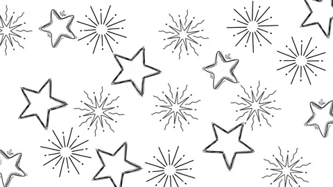 2 doodles minimalist motion background Stock Footage 333580010