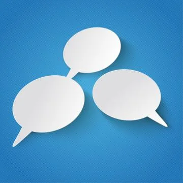 2 double speech bubbles Stock Illustration