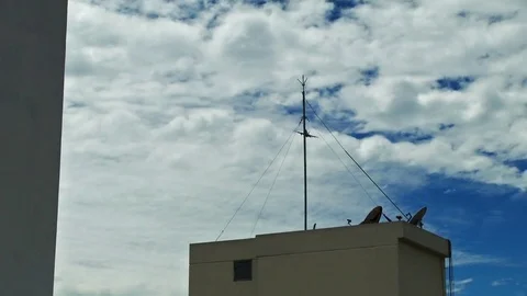 2 Engine Jet over Quito Stock Footage 82265793