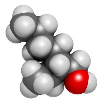 2-ethylhexanol molecule Stock Illustration