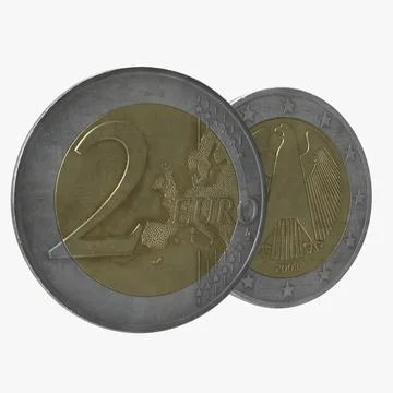 2 Euro Coin Germany 3D Model 3D Model