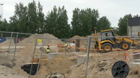 2 Excavators Stock Footage 51352640