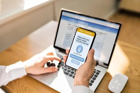 2 Factor Virtual Bank Authentication Stock Photos