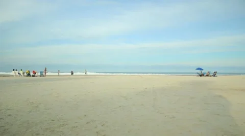 2 families at the beach Stock-Footage 49942819