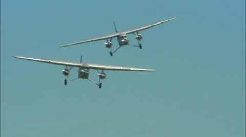 (2) Ford Trimotors Fly By 動画素材 47784610