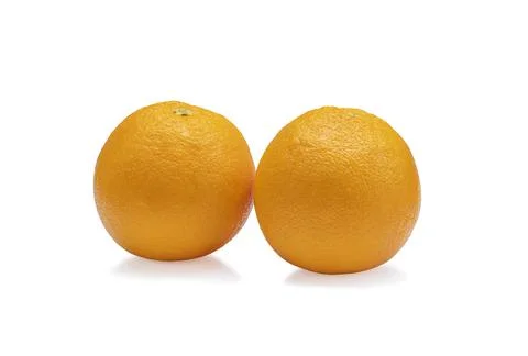 2 Freshness oranges fruit isolated on the white background Foto stock