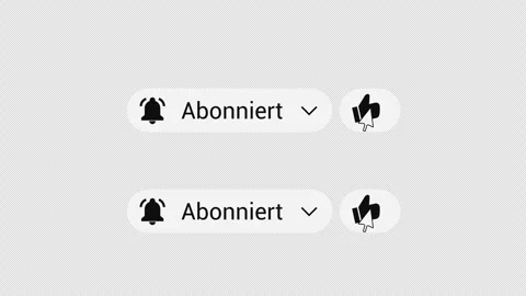 2 German Subscribe Buttons - Like and Bell Icons - Transparent 4K Stock Footage 330774868
