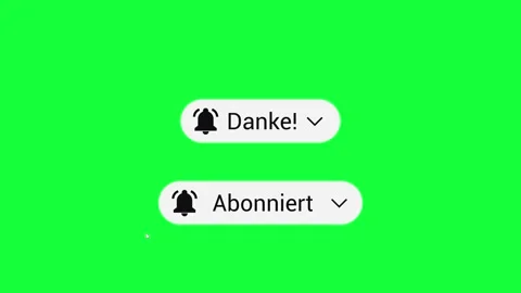 2 German Subscribe Buttons - Red to Subscribed and Danke - Green Screen 4K Stock Footage 330774896