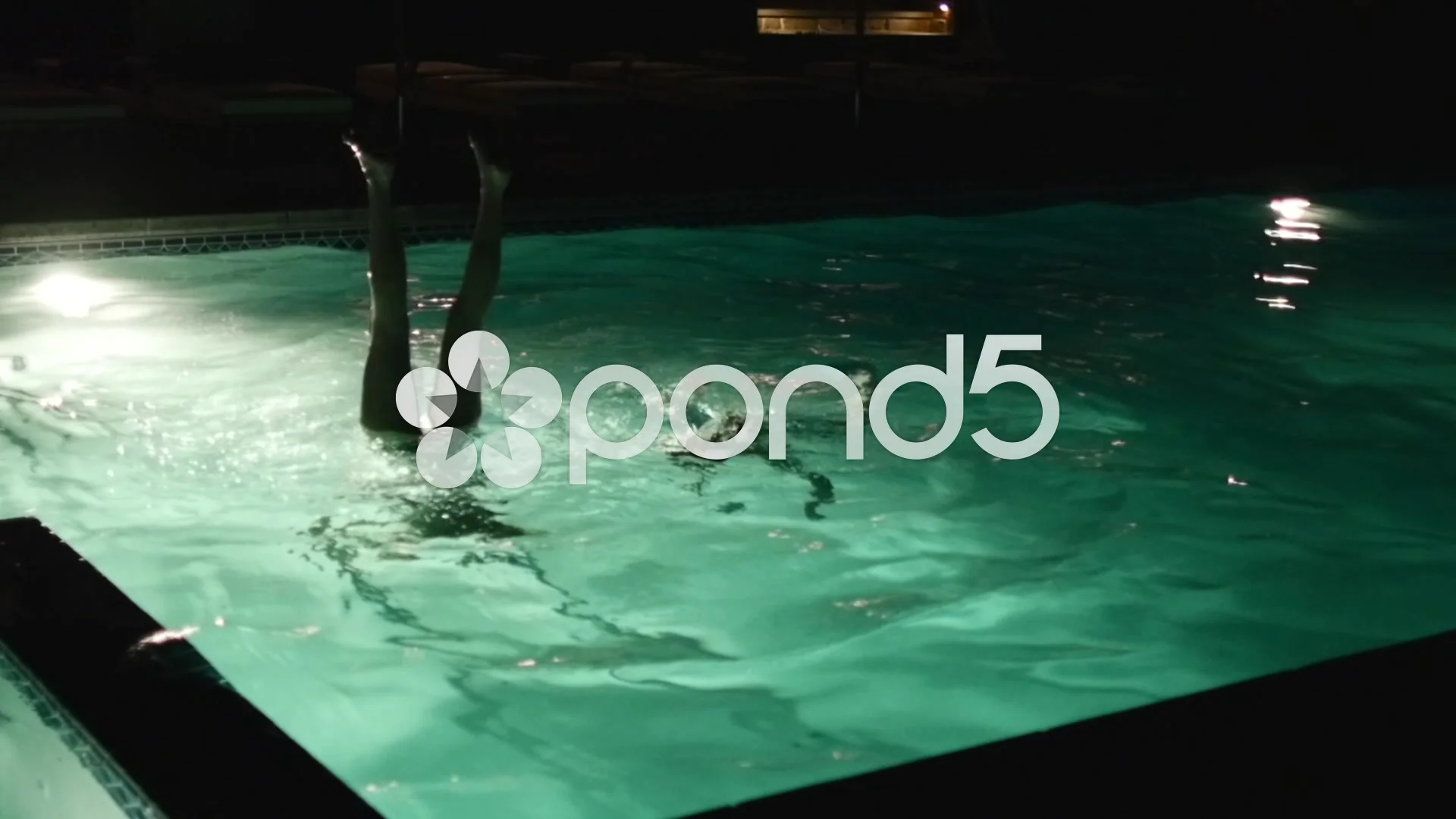 Teen Girls Underwater Handstands Outdoor, Stock Video