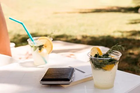 2 glasses of cold mojito Photos