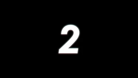2 glitch number display animated glitch number 2 text bg background old tv .. Stock Footage 281304192