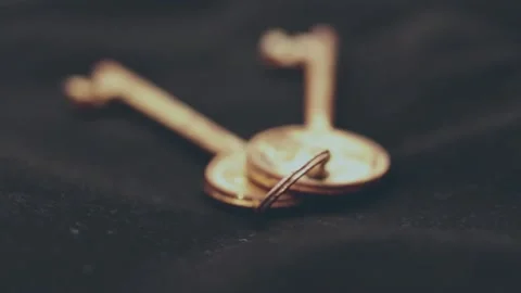 2 golden keys Stock Footage 132282791
