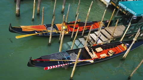 2 Gondolas in Venice Stock Footage 168694534