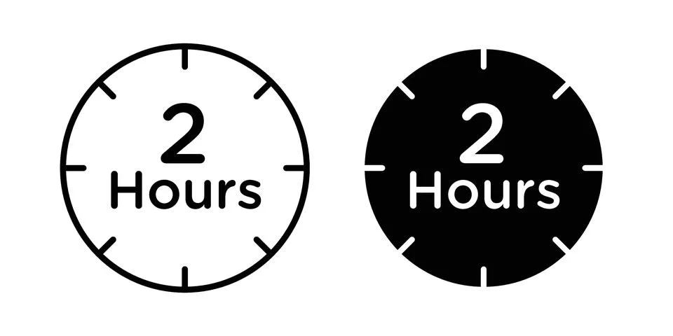 2 hours icon graphic element. web icon set イラスト素材