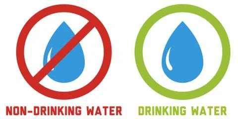 2 icons for drinking and non-drinking water Stock Illustration
