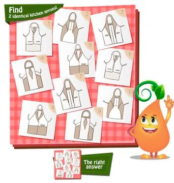 2 identical  aprons Stock Illustration