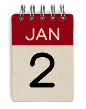 2 jan calendar Stock Illustration